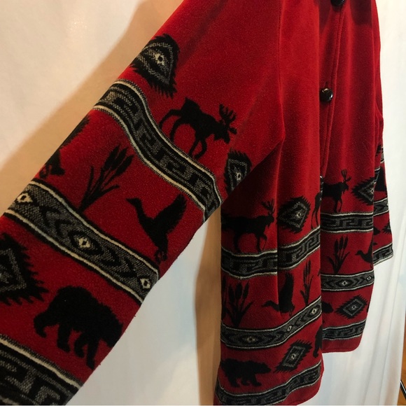 VINTAGE Robert Kitchen Western Reversible Fleece Jacket - Picture 2 of 6